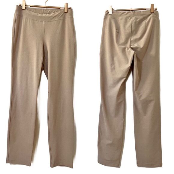 Eileen Fisher Flex Ponte Slim Ankle Pants Size XXS Beige Career Office FLAW - Picture 1 of 8